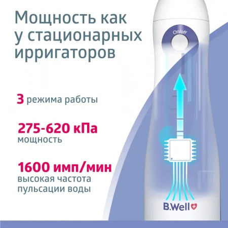 Ирригатор полости рта B.Well WI-911 с увеличенной емкостью 330 мл купить в Люберцах